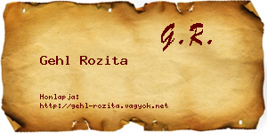 Gehl Rozita névjegykártya